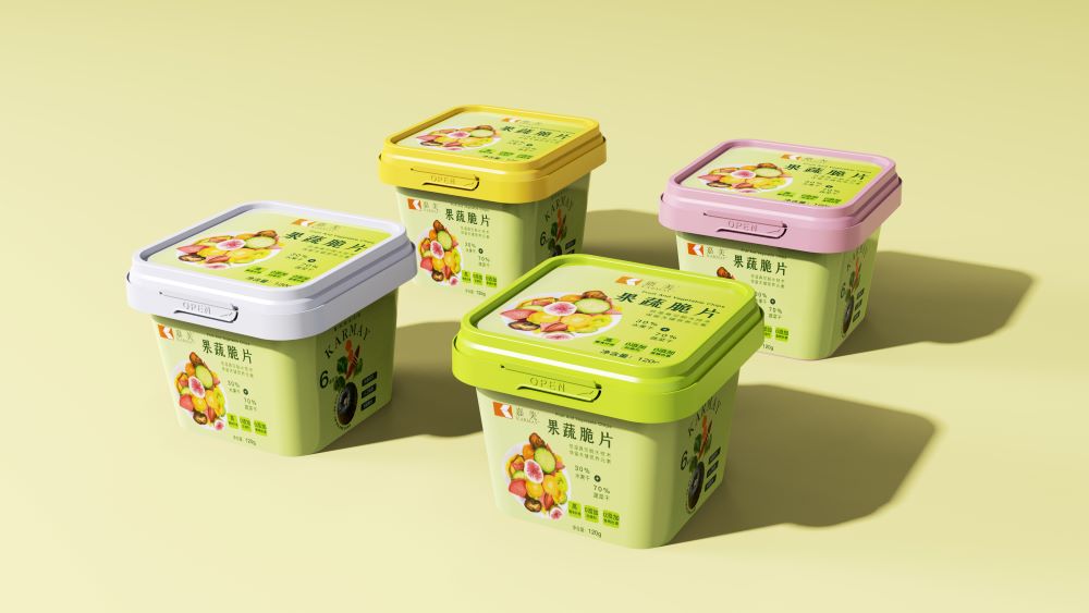 Karmay comprehensive IML food packaging custom solutions—covers biscuits, snacks, prepared meals, coffee & pudding. Eco-friendly, customizable, efficient production.